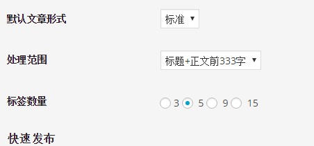 wordpress文章自动生成tag标签