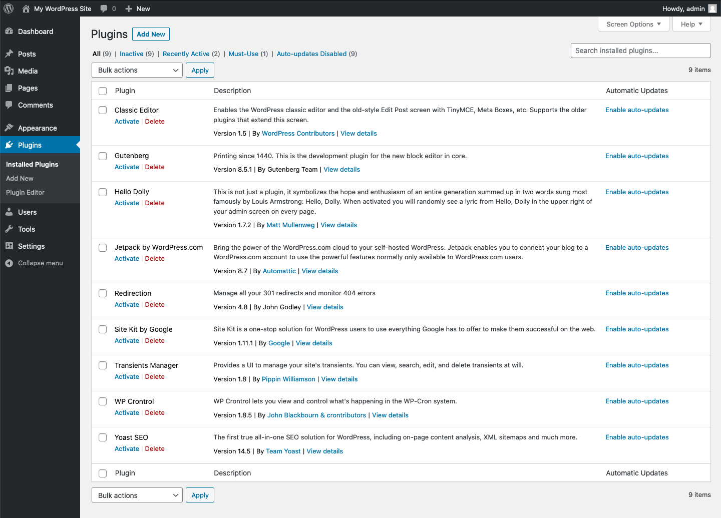 如何控制WordPress 5.5+中插件和主题自动更新的界面元素? WordPress开发教程 第1张-VPSCHE小车博客 如何控制WordPress 5.5+中插件和主题自动更新的界面元素? (https://www.yunsxr.com/) WordPress开发教程 第1张