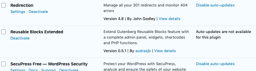 如何控制WordPress 5.5+中插件和主题自动更新的界面元素? WordPress开发教程 第2张-VPSCHE小车博客 如何控制WordPress 5.5+中插件和主题自动更新的界面元素? (https://www.yunsxr.com/) WordPress开发教程 第2张