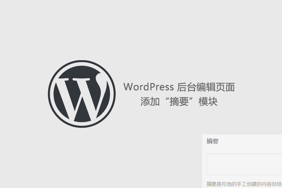 WordPress 编辑页面添加“摘要”模块 WordPress基础教程 第1张-YUNSXR云上欣然 WordPress 编辑页面添加“摘要”模块 (https://www.yunsxr.com/) WordPress基础教程 第1张