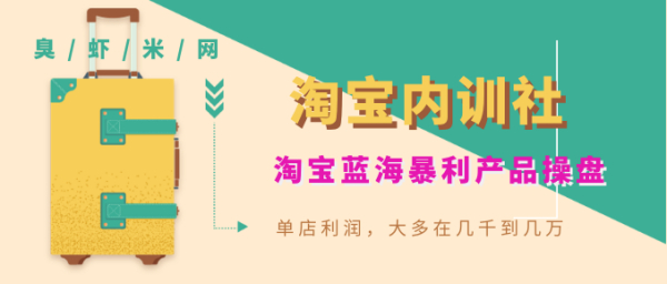 《淘宝内训社》淘宝蓝海暴利产品操盘,单店利润,大多在几千到几万