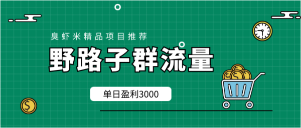 野路子群流量项目:稳定之后可实现日盈利3000-5000,轻松实现月入3万+