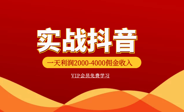 实战抖音,一天利润2000-4000佣金收入