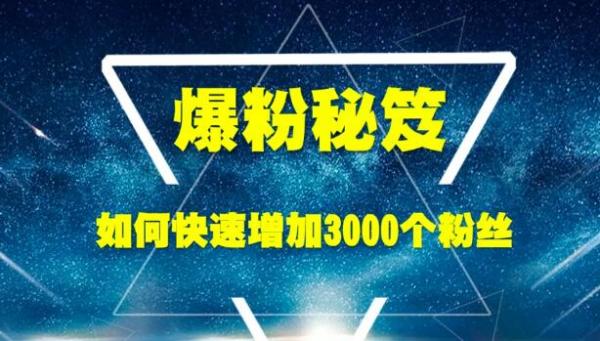 王通《爆粉秘笈》如何快速增加3000个精准粉丝(无水印)