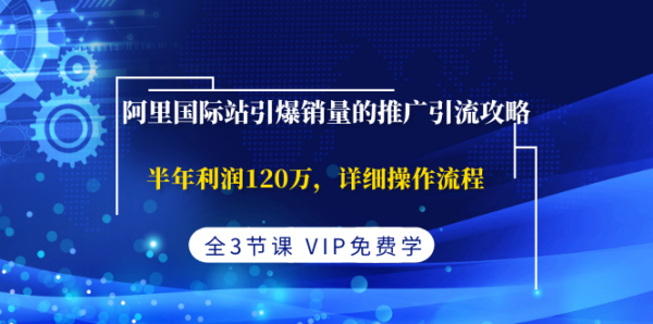 阿里国际站引爆销量的推广引流攻略,半年利润120万,详细操作流程