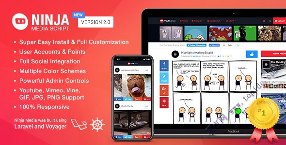 Ninja Media Script V2.0.2 – 有趣的媒体分享程序[已失效]
