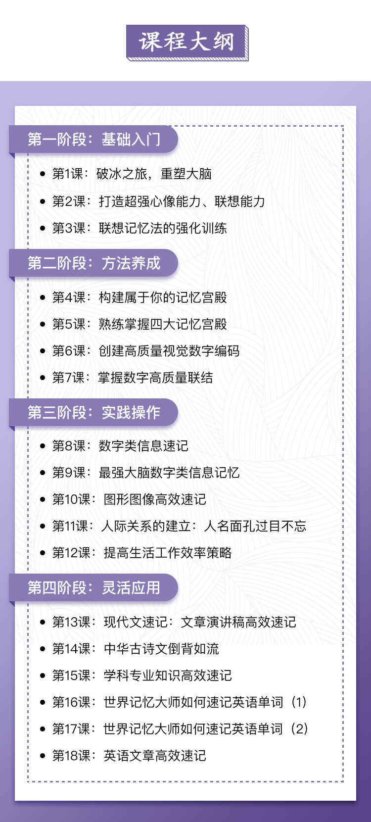 普通人也能掌握的神奇记忆术 记忆力训练课程