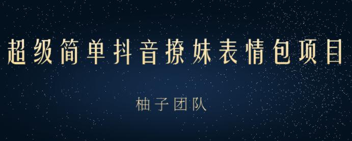 超级简单抖音撩妹表情包项目,在家玩手机就能月入10000+【视频课程】