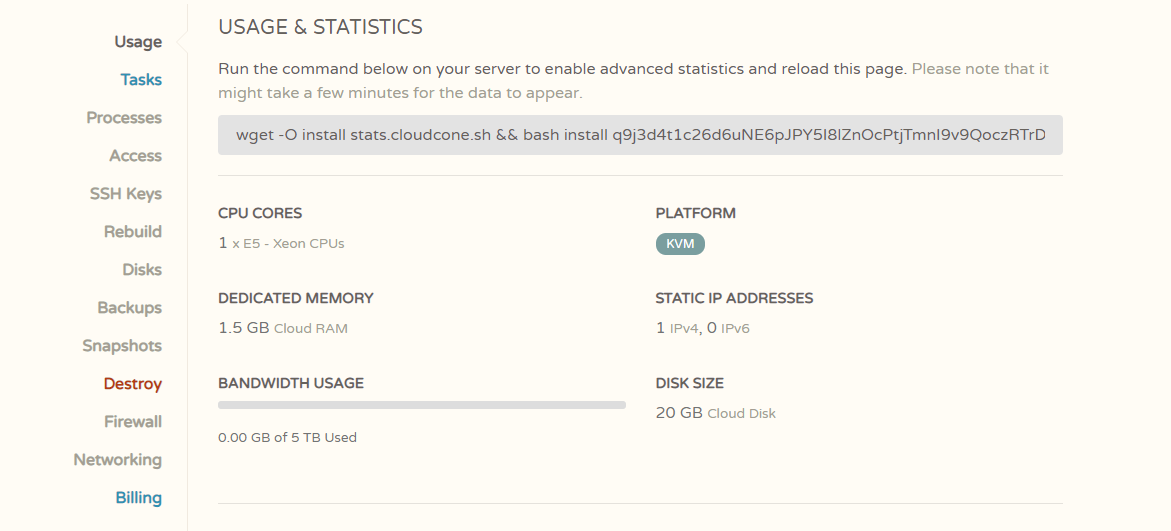 #CloudCone#老客户优惠 $10/年/1核/1.5GB内存/20GB SSD硬盘/5T流量 免费AnyCast DNS
