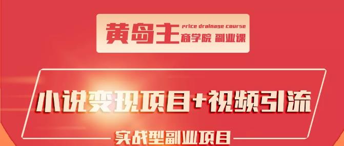 黄岛主小说变现副业项目:老项目新玩法,视频被动引流躺赚模式
