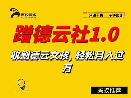 聚蚁思维蹭德云社赚钱1.0,收割德云女孩,轻松月入过万
