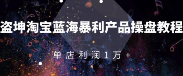 淘宝蓝海暴利产品操盘教程:从零到单店利润10000 详细实操(付费文章)