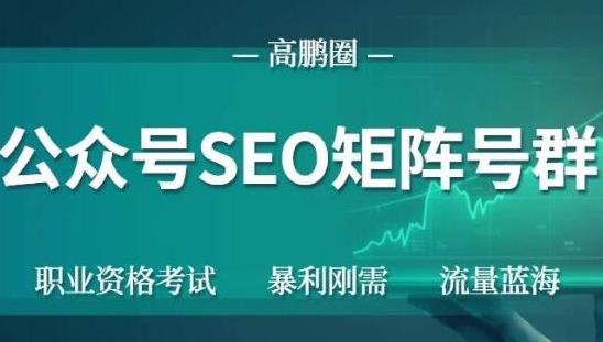 高鹏圈公众号SEO矩阵号群,实操20天纯收益25000 ,普通人都能做
