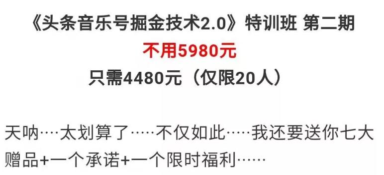 网赚副业项目:价值4480元的全套头条音乐号项目!免费分享