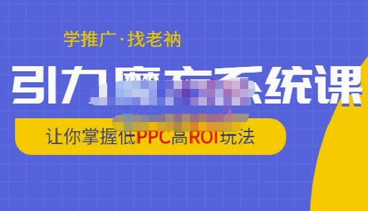 老衲·引力魔方系统课,让你掌握低PPC高ROI玩法,价值299元