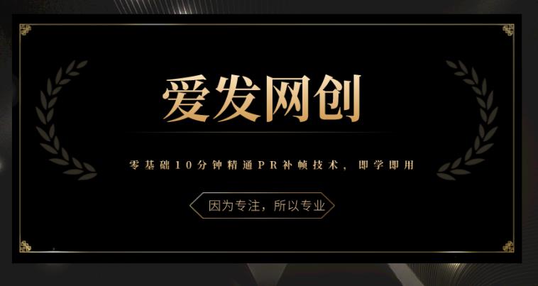 《爱发必学第12课》零基础10分钟精通PR补帧技术,即学即用【视频课程】