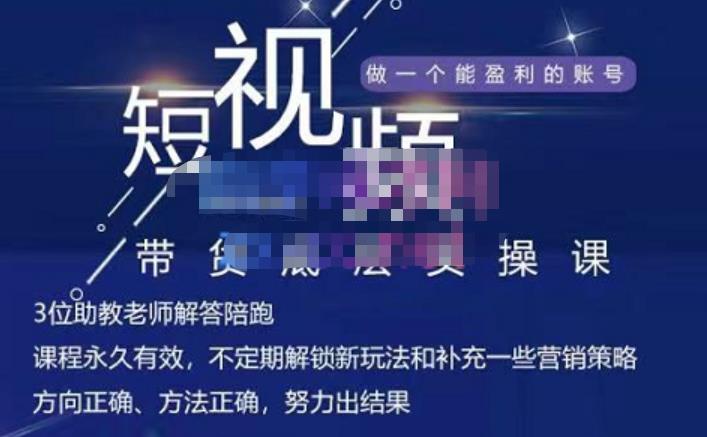 吴Sie·短视频带货底层实操课,教你如何选爆品、了解获短视频流量密码,正确起号