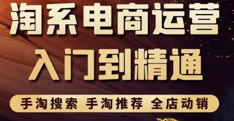 淘系电商入门到精通手淘搜索,手淘推荐,全店动销(价值1099元)