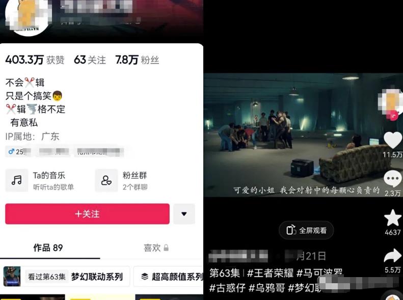 极限反差混剪影视作品项目,火爆好友圈的疯狂玩法