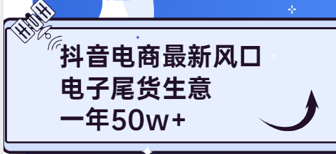 抖音电商最新风口，利用信息差做电子尾货生意，一年50w+【视频教程】