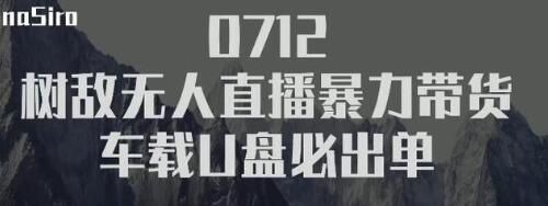 图片[1]-树敌‮习研‬社0712抖音无人直播暴力带货车载U盘必出单，单号单日产出300纯利润-云上仙人说钱