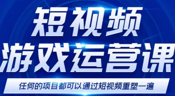 短视频游戏训练营,0门槛新手也可以操作,日入过千