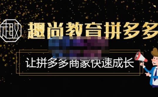趣尚教育·拼多多运营实操VIP特训营,让拼多多商家快速成长-价值3180元