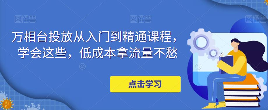 万相台投放从入门到精通课程,学会这些,低成本拿流量不愁