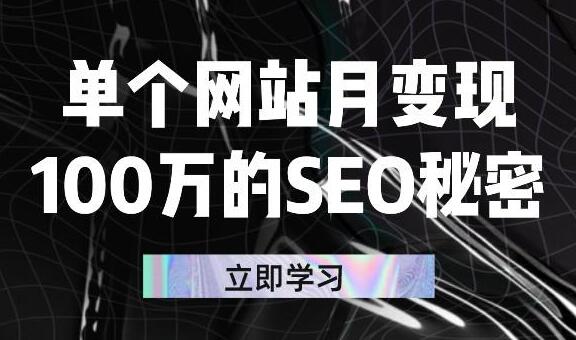 月入百万的网站SEO优化方案教程