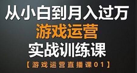 游戏运营推广课_价值599顶级游戏运营之路教程