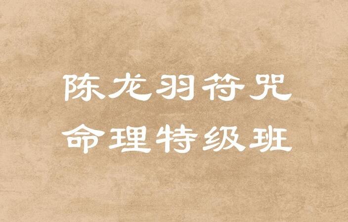 陈龙羽·符咒命理特级班(13课+讲义)