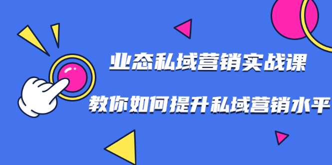 业态私域营销实战课，7堂课教你如何提升私域营销水平百度云