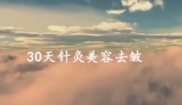 针灸学课程：针灸美容美雕针面针教程