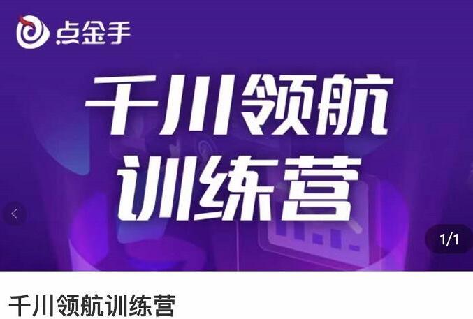 点金手·千川领航训练营：干川逻辑与算法的剖析与讲解（原价999）