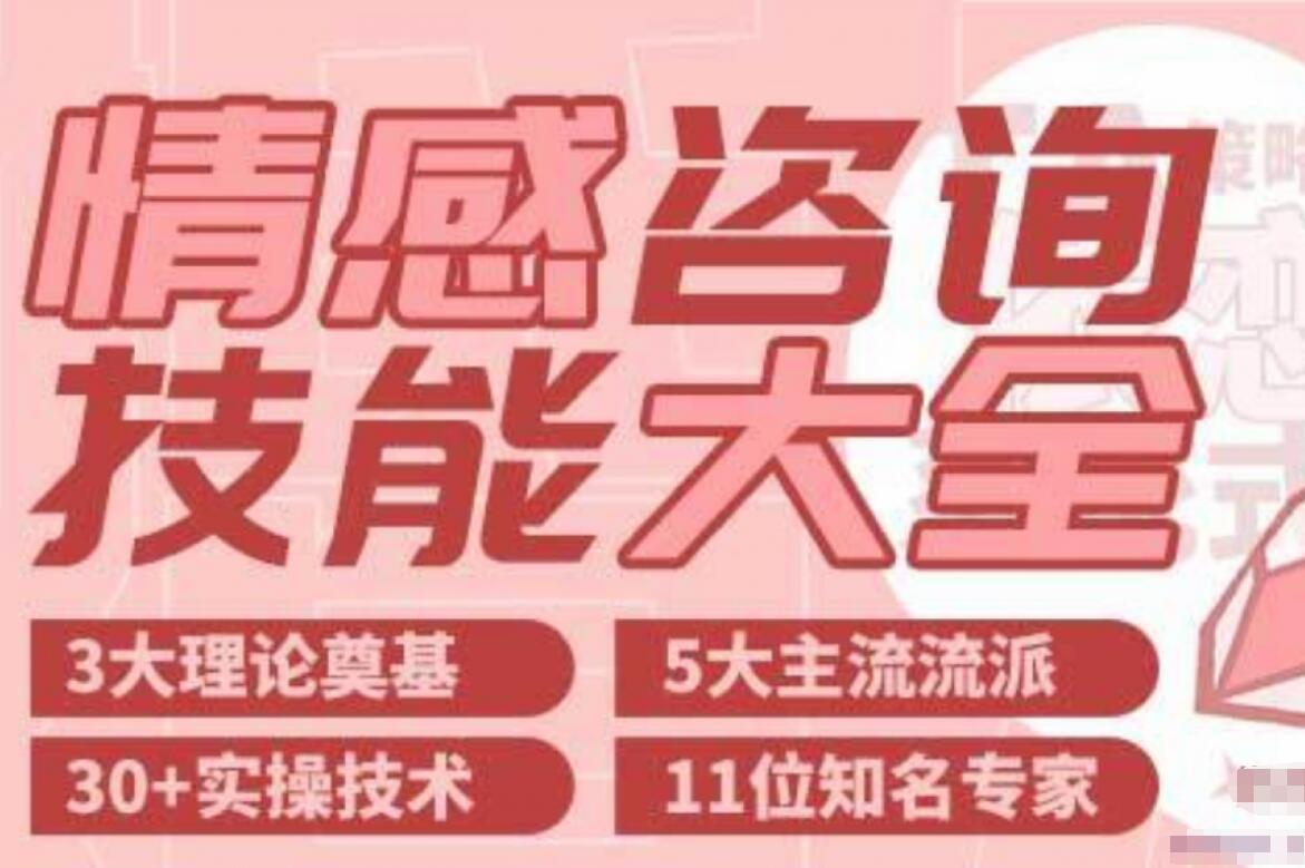 婚恋情感&家庭治疗“百科全书”-情感心理咨询技能大全