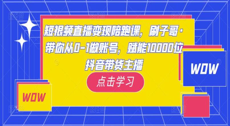 刷子哥·短视频直播带货课程（百度网盘）