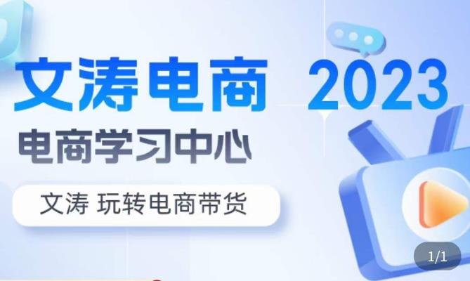 文涛电商·7天零基础自然流起号,快速掌握店铺运营的核心玩法,突破自然展现量,玩转直播带货