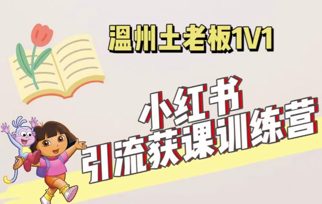 小红书1对1引流获客训练营:账号、内容、引流、成交(价值3999元)