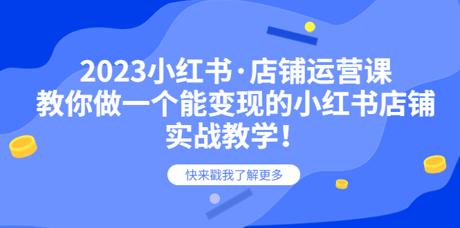 图片[1]-2023小红书·店铺运营课，教你做一个能变现的小红书店铺，20节-实战教学-云上仙人