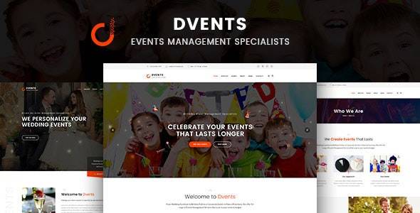 Dvents v1.2.7 - 活动管理公司和机构 WordPress 主题
