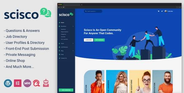 Scisco v1.5.1 -问题和答案WordPress主题
