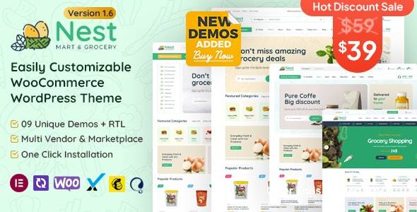 Nest v1.6 -杂货店WooCommerce WordPress主题