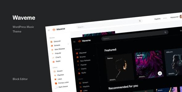 Waveme v9.3 -音乐平台WordPress主题