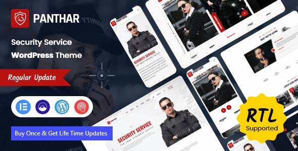 Panthar v1.1.3 -私人安全&CCTV服务WordPress主题+ RTL