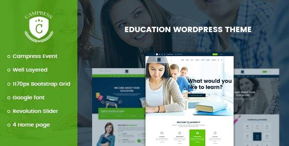 Campress v1.25 -响应式教育、课程和活动