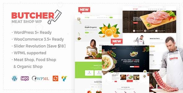 Butcher v2.34 -肉类，有机商店Woocommerce主题