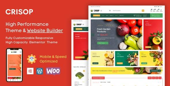 Crisop v1.0.4 - Elementor杂货店&食品WooCommerce主题