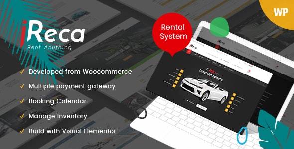 Ireca v1.6.4 -汽车租赁船，自行车，车辆，日历WordPress主题