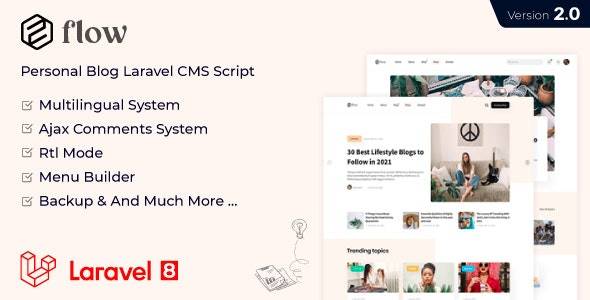 Flow v2.11-Laravel个人多语言博客脚本