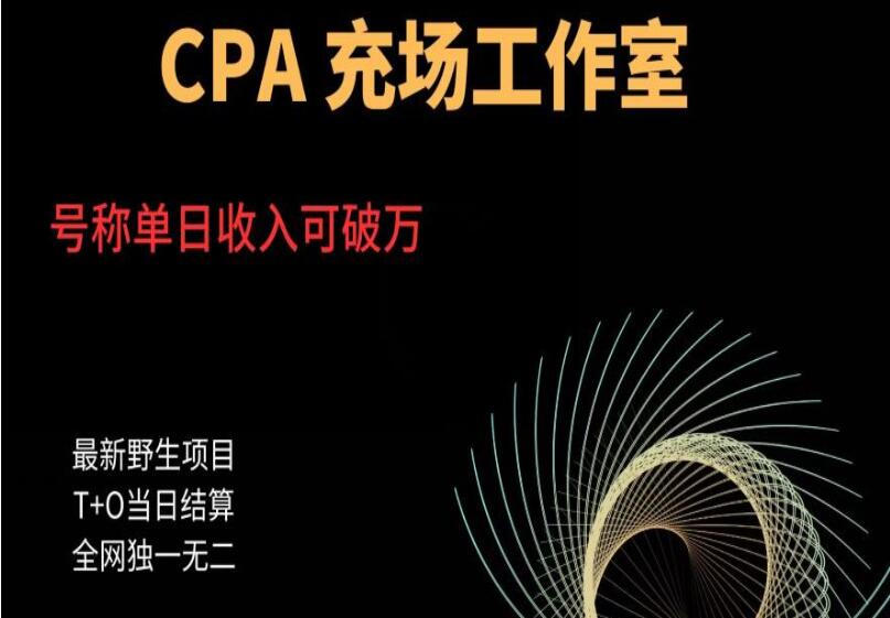 cpa充场工作室项目，号称单日收入10000+（揭秘）